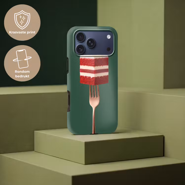 Telefoonhoesje Toughcase - Cake - Vork - Rood — 7