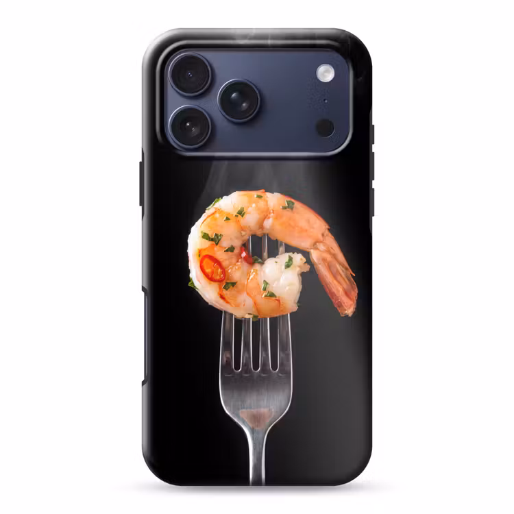Telefoonhoesje Toughcase - Eten - Garnaal - Vork — 1