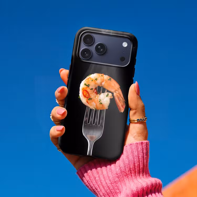 Telefoonhoesje Toughcase - Eten - Garnaal - Vork — 2