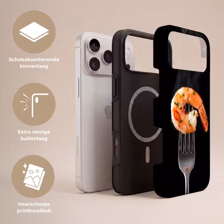 Telefoonhoesje Toughcase - Eten - Garnaal - Vork — 3