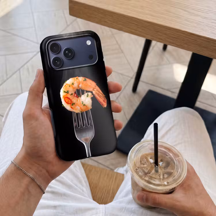 Telefoonhoesje Toughcase - Eten - Garnaal - Vork — 4