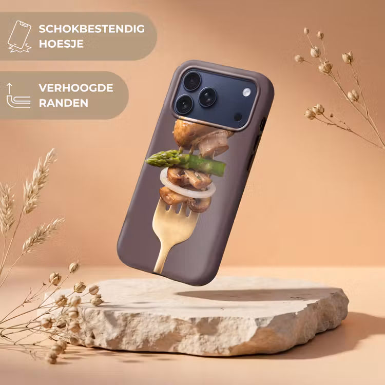 Telefoonhoesje Toughcase - Eten - Gestapeld - Vork — 5