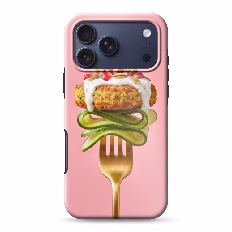 Telefoonhoesje Toughcase - Eten - Vork - Roze — 1