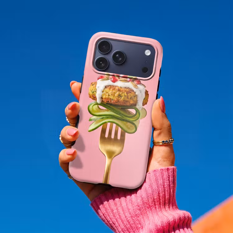 Telefoonhoesje Toughcase - Eten - Vork - Roze — 2