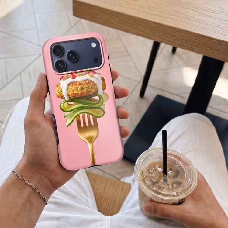 Telefoonhoesje Toughcase - Eten - Vork - Roze — 4