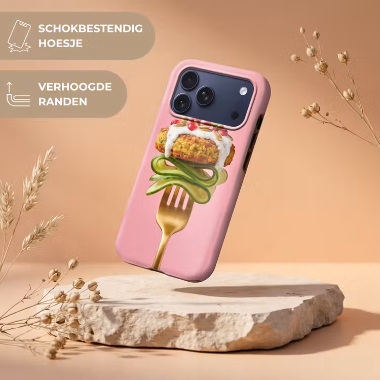 Telefoonhoesje Toughcase - Eten - Vork - Roze — 5
