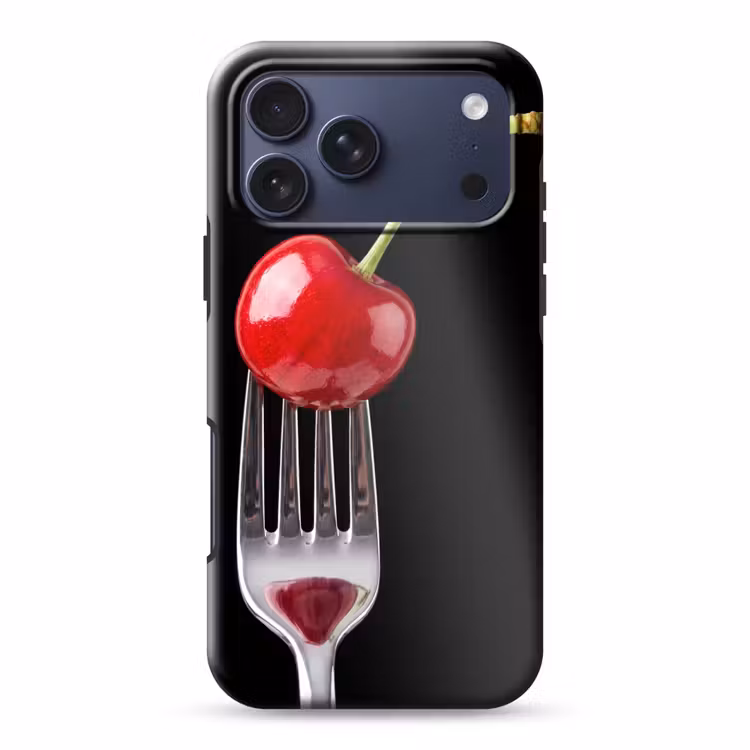 Telefoonhoesje Toughcase - Rode kers - Vork — 1