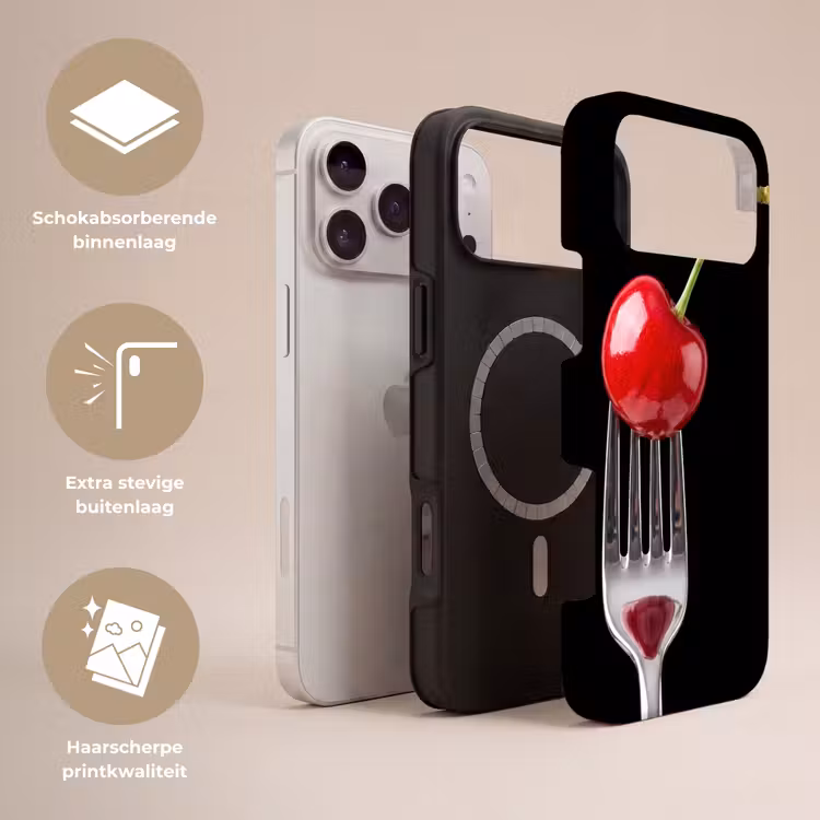 Telefoonhoesje Toughcase - Rode kers - Vork — 3