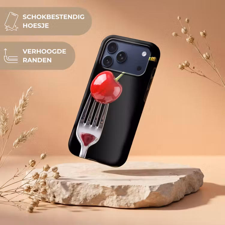 Telefoonhoesje Toughcase - Rode kers - Vork — 5