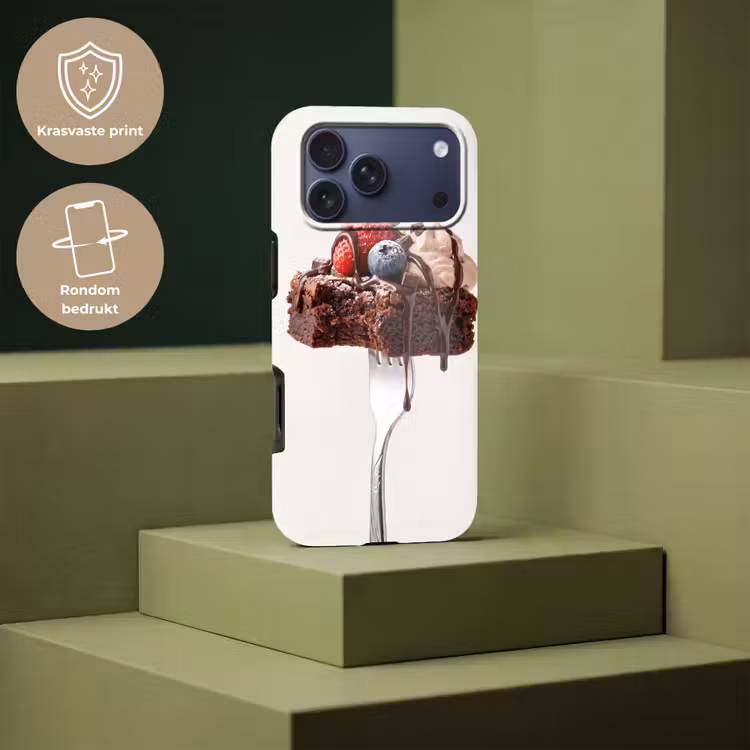 Telefoonhoesje Toughcase - Vork - brownie - aardbei — 7