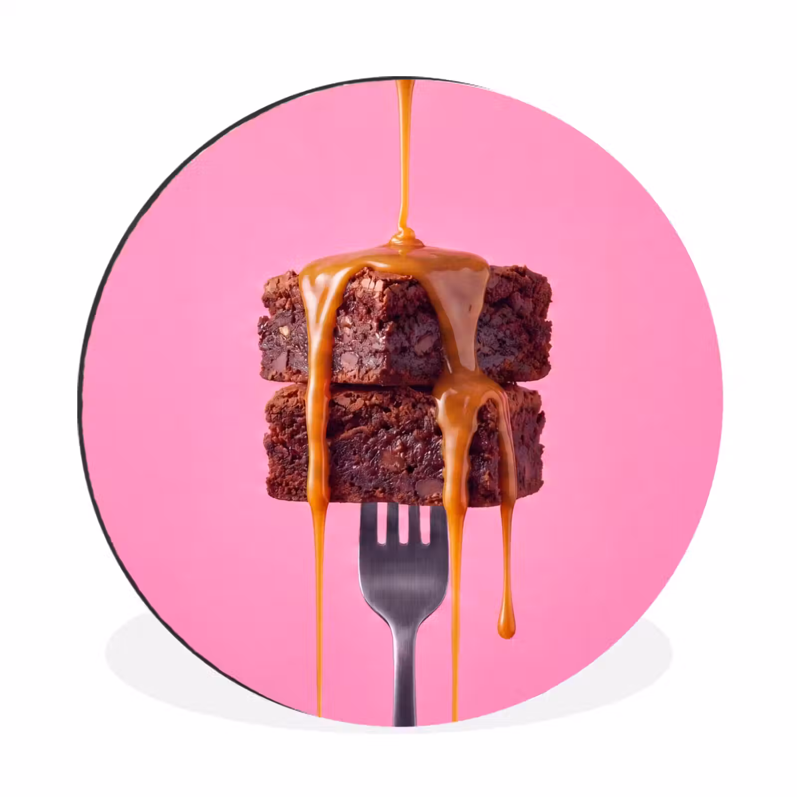 Wandcirkel - Aluminium - Brownie - Karamel - Eten — 1
