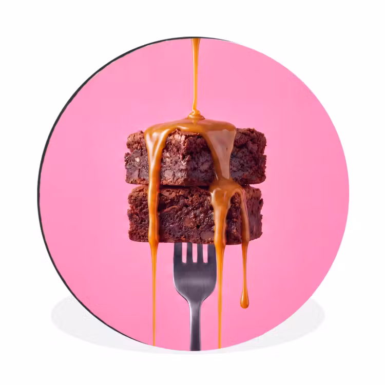 Wandcirkel - Aluminium - Brownie - Karamel - Eten — 1