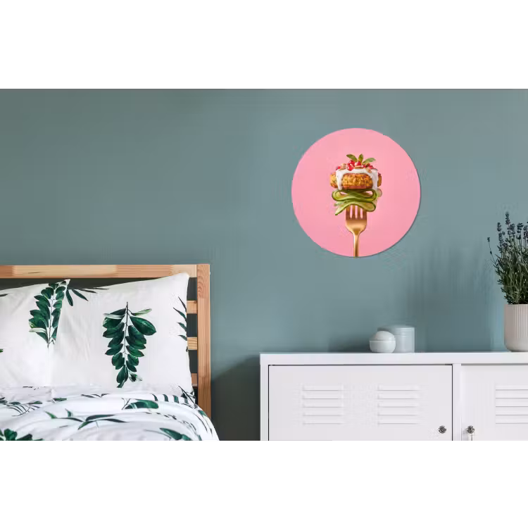 Wandcirkel - Aluminium - Eten - Vork - Roze — 4
