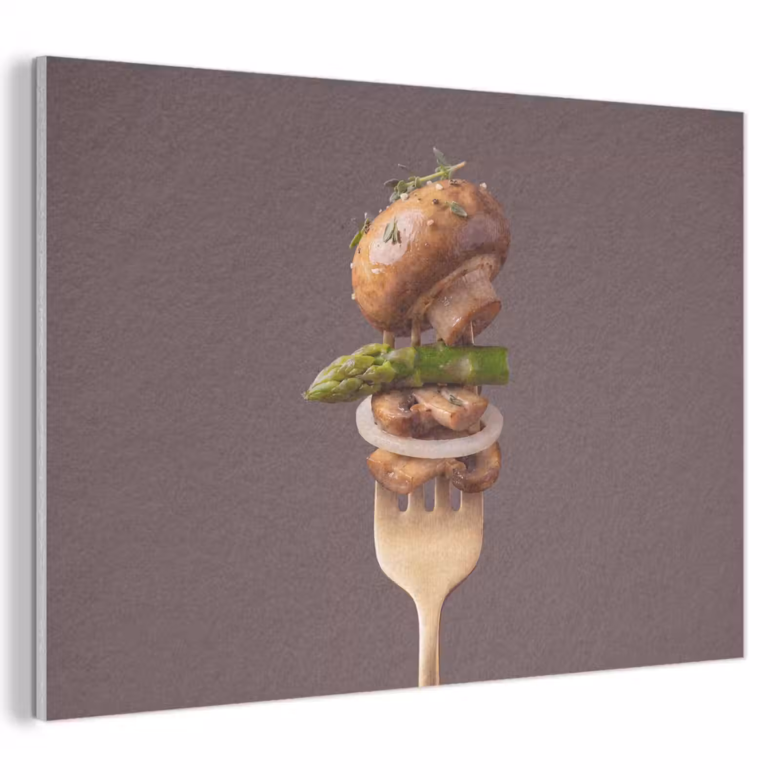 Akoestisch schilderij - Eten - Gestapeld - Vork — 1