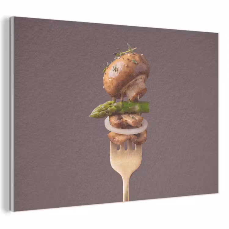Akoestisch schilderij - Eten - Gestapeld - Vork — 1