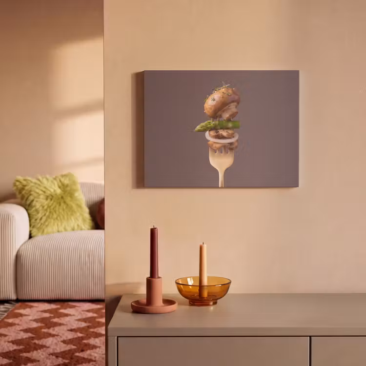 Akoestisch schilderij - Eten - Gestapeld - Vork — 2