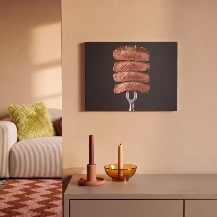 Akoestisch schilderij - Eten - Rosé - Vork — 2