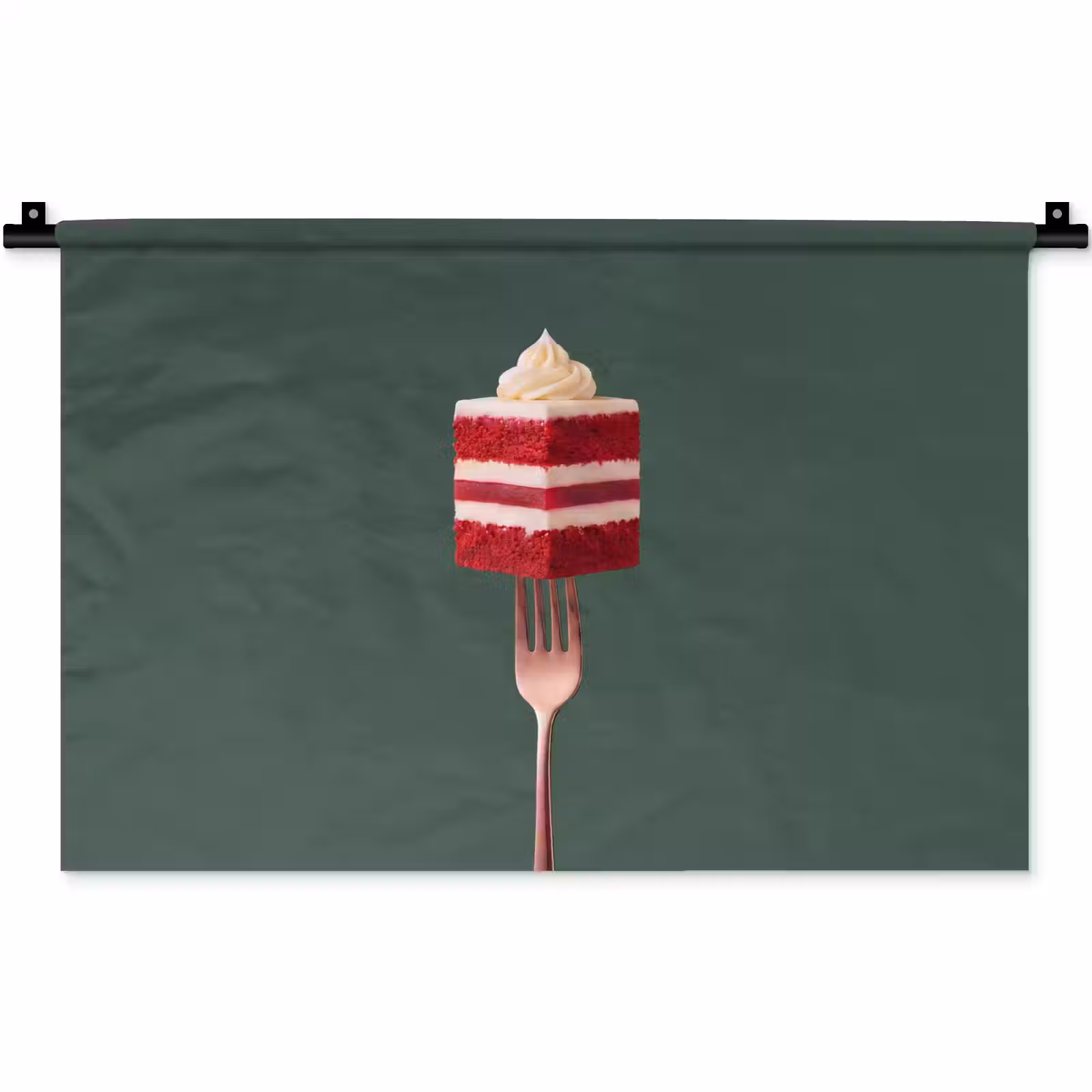 Wandkleed - Cake - Vork - Rood — 1
