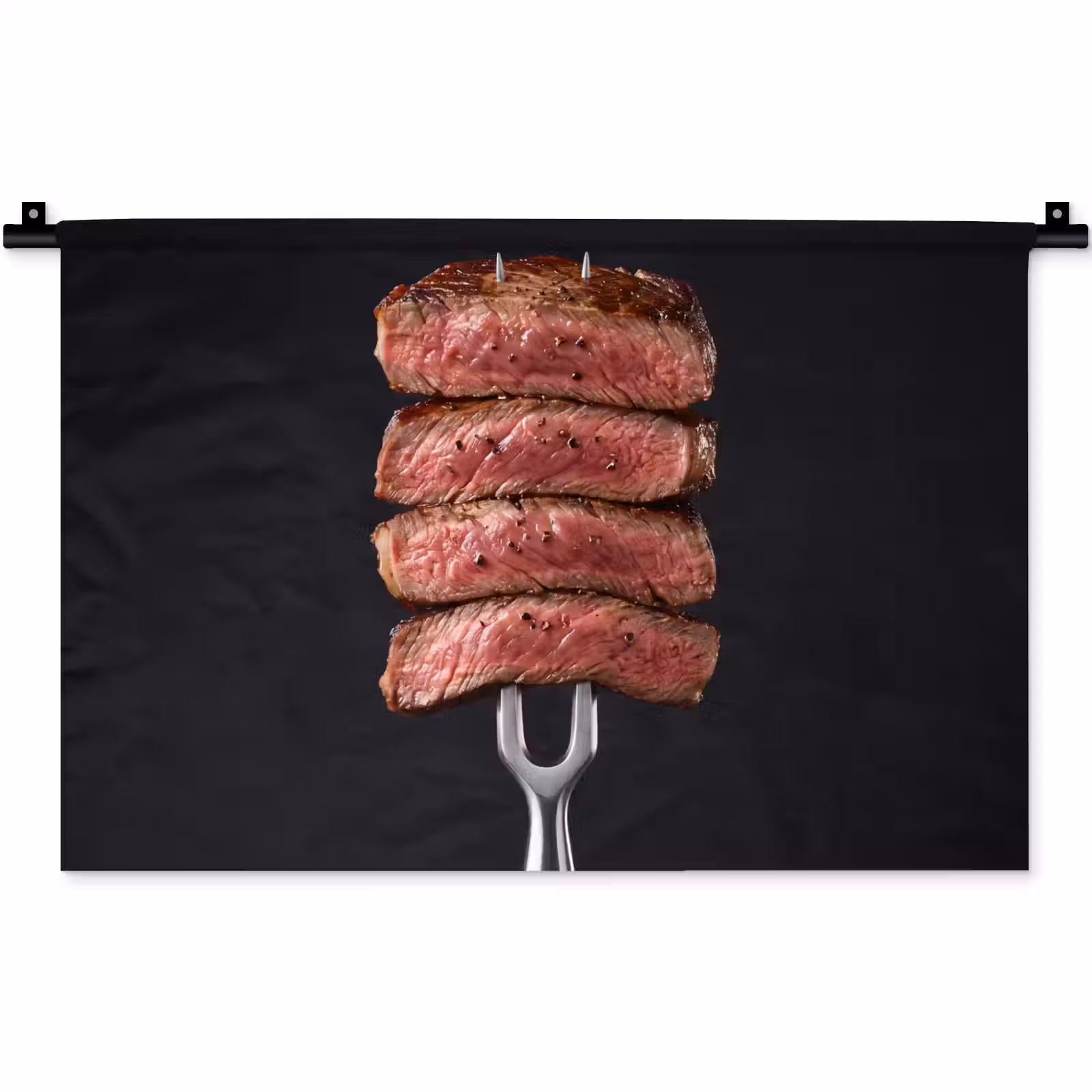 Wandkleed - Eten - Rosé - Vork — 1