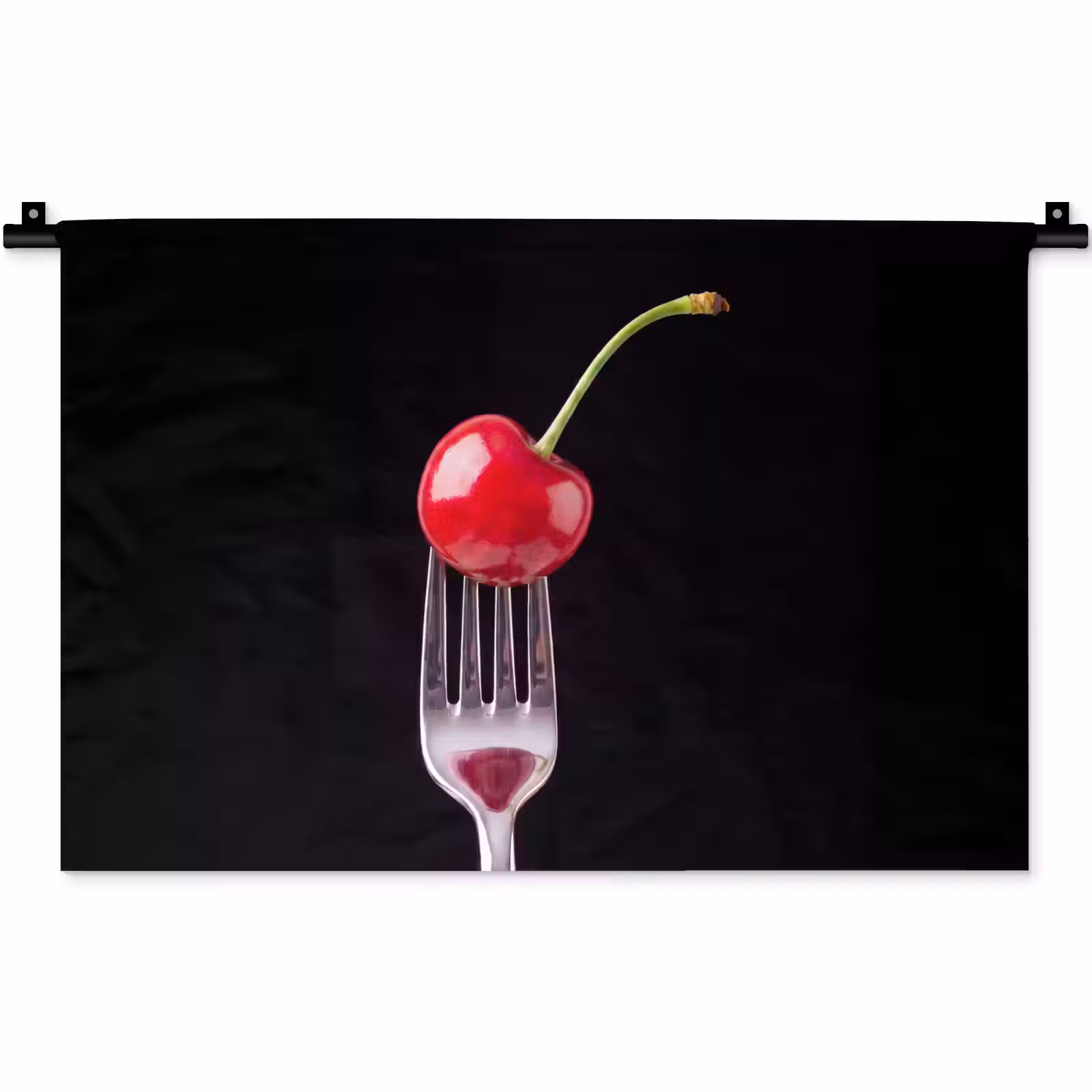 Wandkleed - Rode kers - Vork — 1