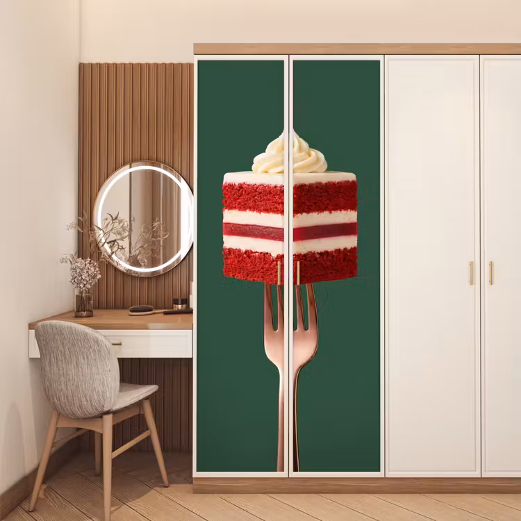 Deursticker - Cake - Vork - Rood — 5