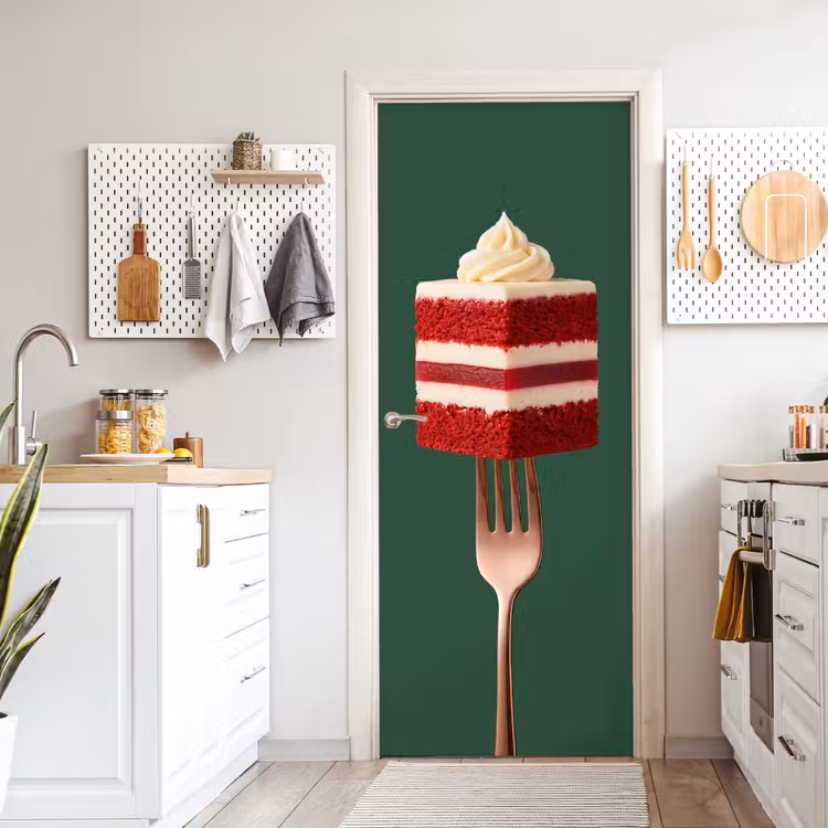 Deursticker - Cake - Vork - Rood — 7