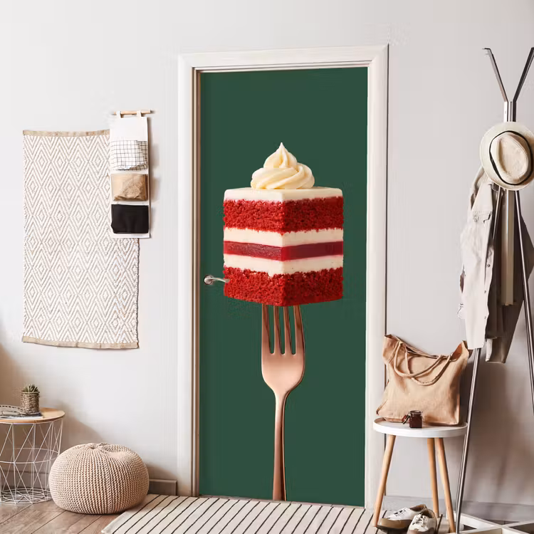 Deursticker - Cake - Vork - Rood — 8