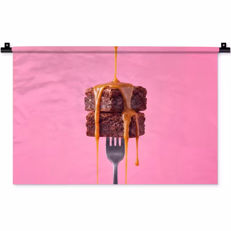 Wandkleed - Brownie - Karamel - Eten — 1