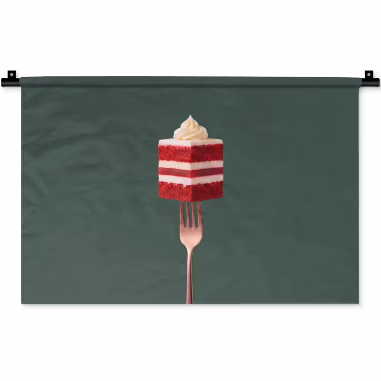 Wandkleed - Cake - Vork - Rood — 1