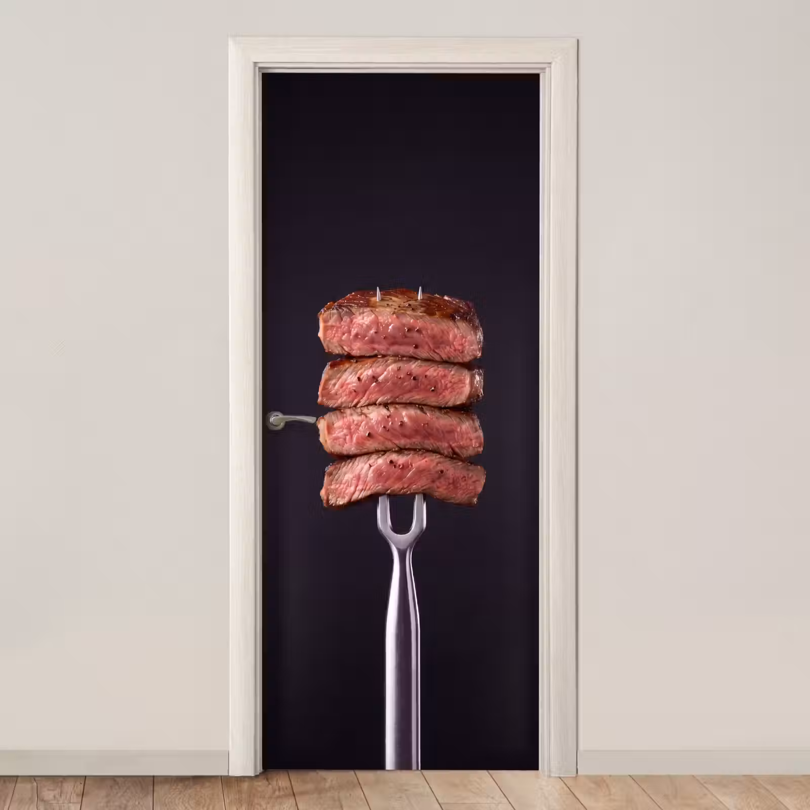 Deursticker - Eten - Rosé - Vork — 1