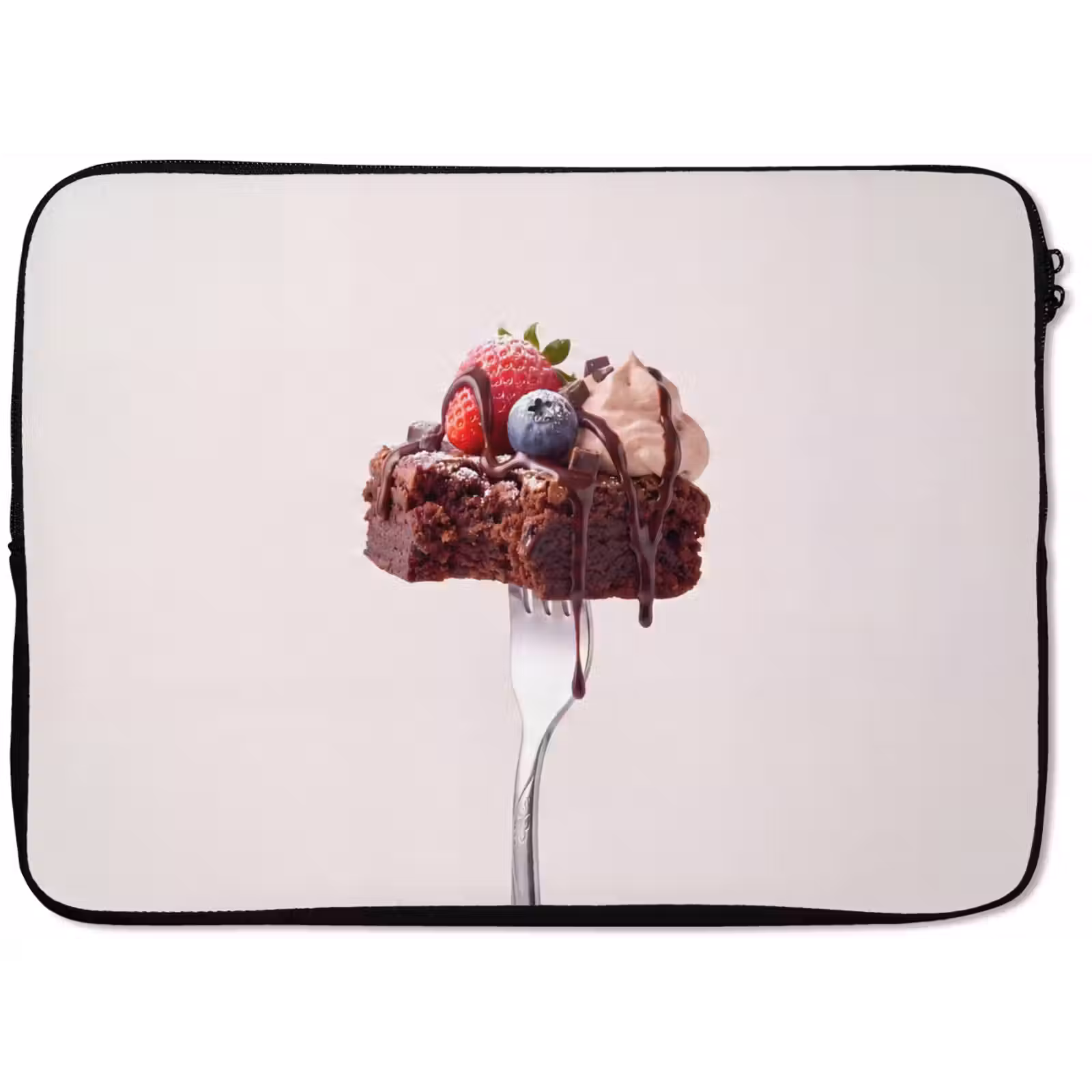 Laptophoes - Vork - brownie - aardbei — 1