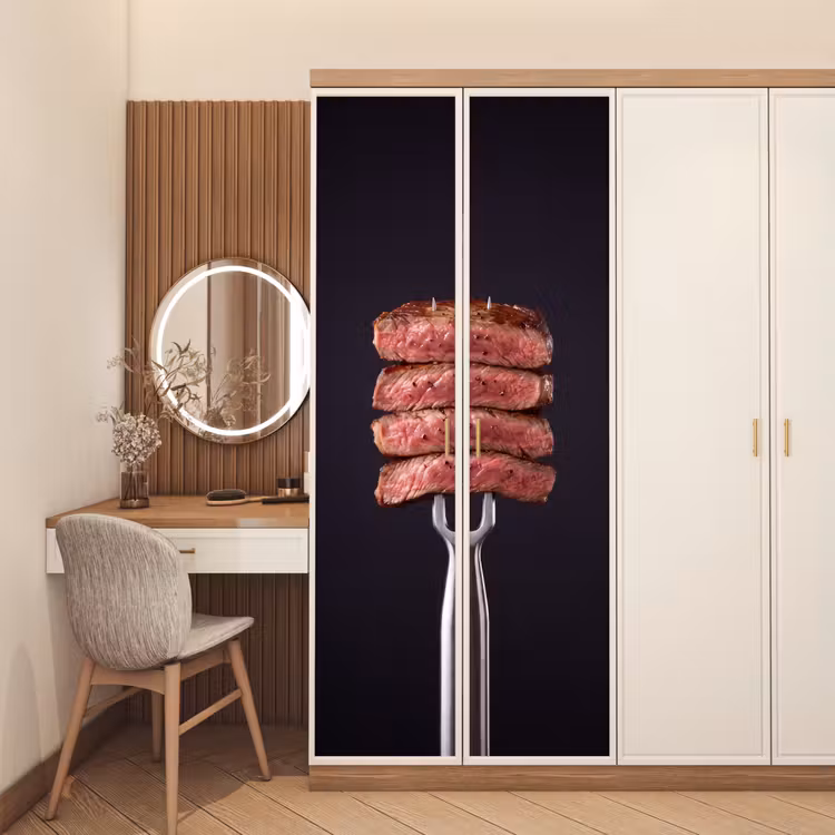 Deursticker - Eten - Rosé - Vork — 5