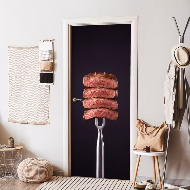 Deursticker - Eten - Rosé - Vork — 8