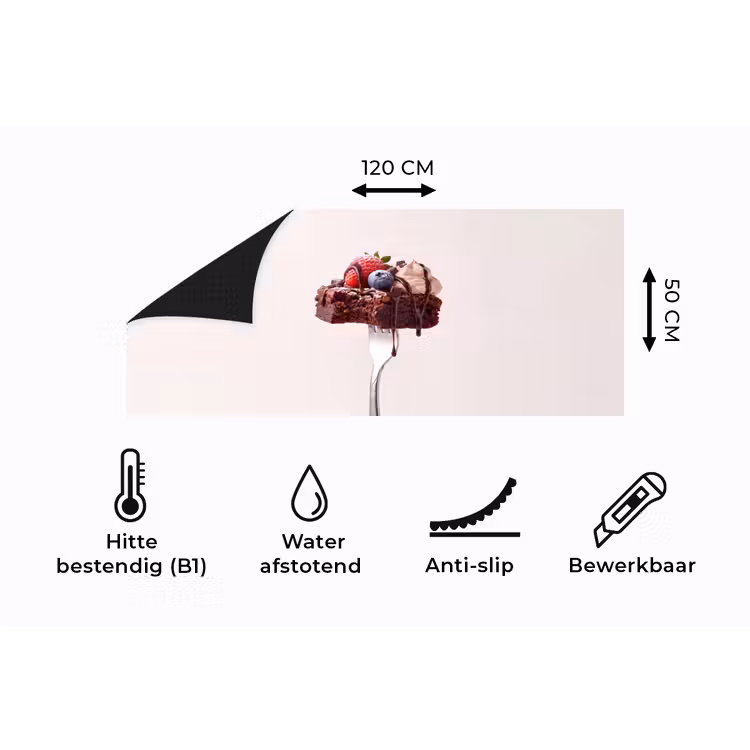 Keukenloper - Vork - brownie - aardbei — 5