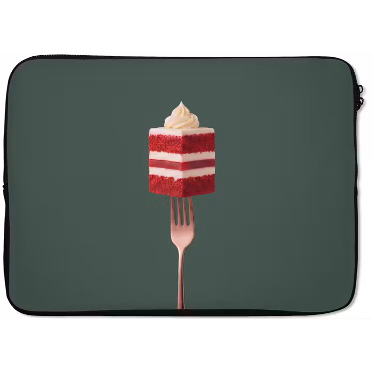 Laptophoes - Cake - Vork - Rood — 1