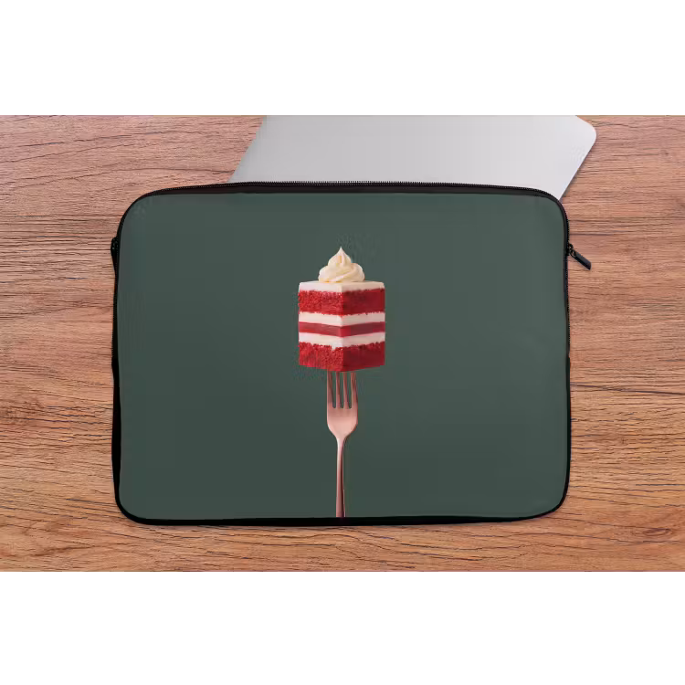 Laptophoes - Cake - Vork - Rood — 2