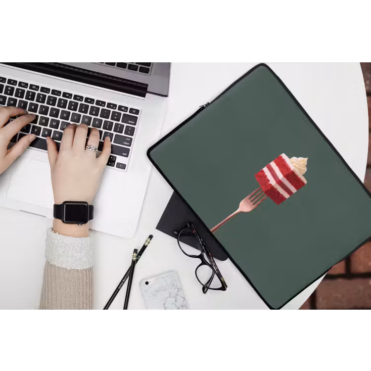 Laptophoes - Cake - Vork - Rood — 3