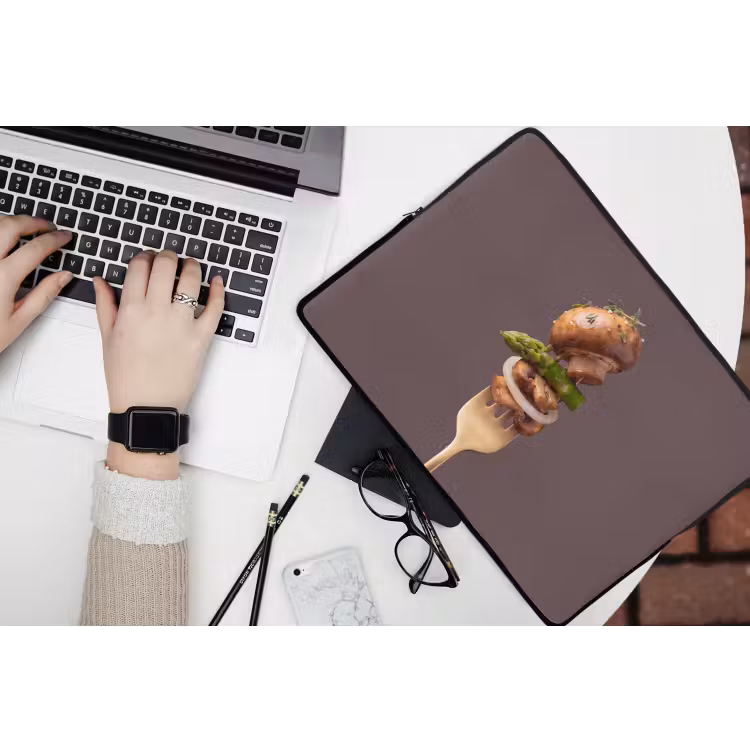 Laptophoes - Eten - Gestapeld - Vork — 3