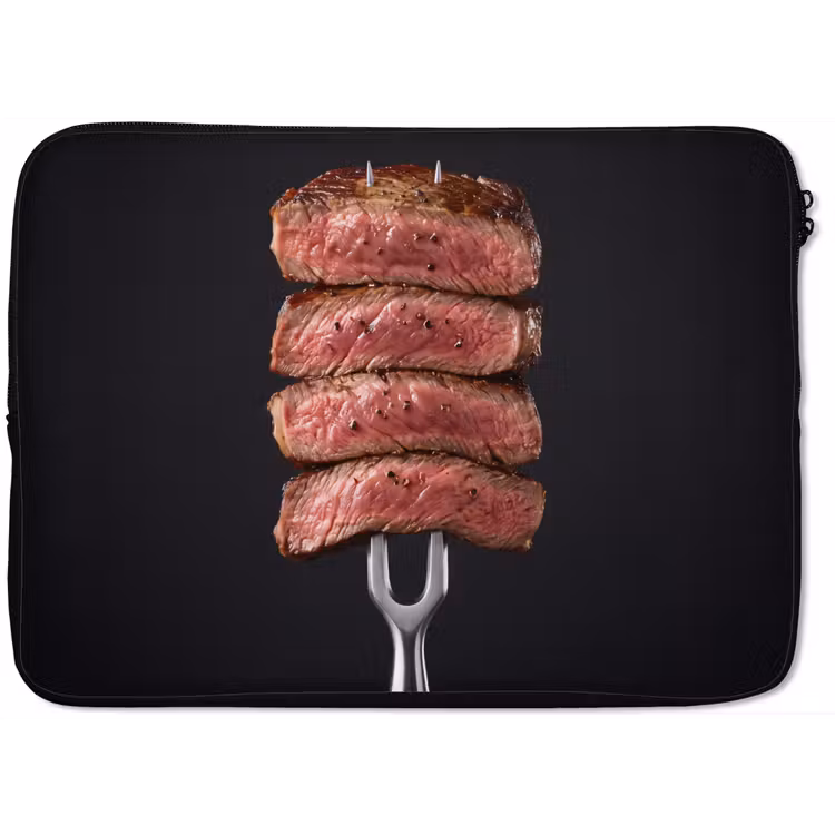 Laptophoes - Eten - Rosé - Vork — 1