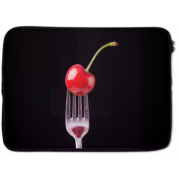 Laptophoes - Rode kers - Vork — 1
