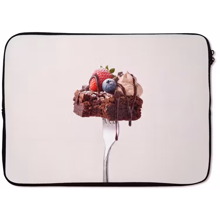 Laptophoes - Vork - brownie - aardbei — 1