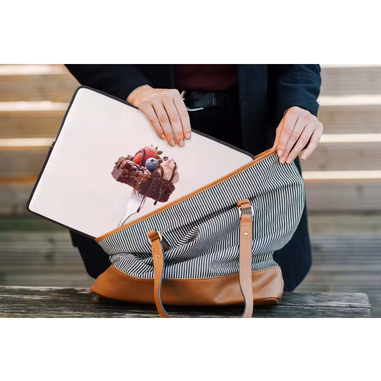 Laptophoes - Vork - brownie - aardbei — 4