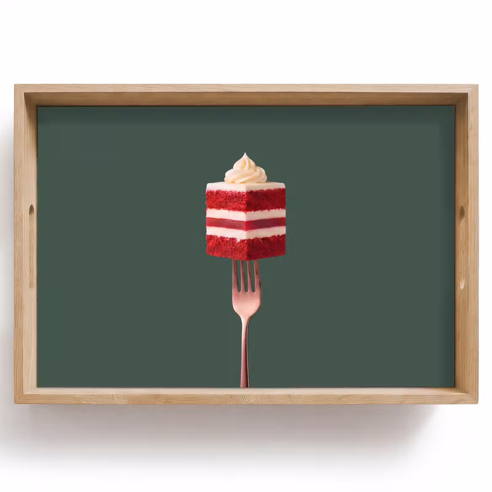 Dienblad - Cake - Vork - Rood — 1