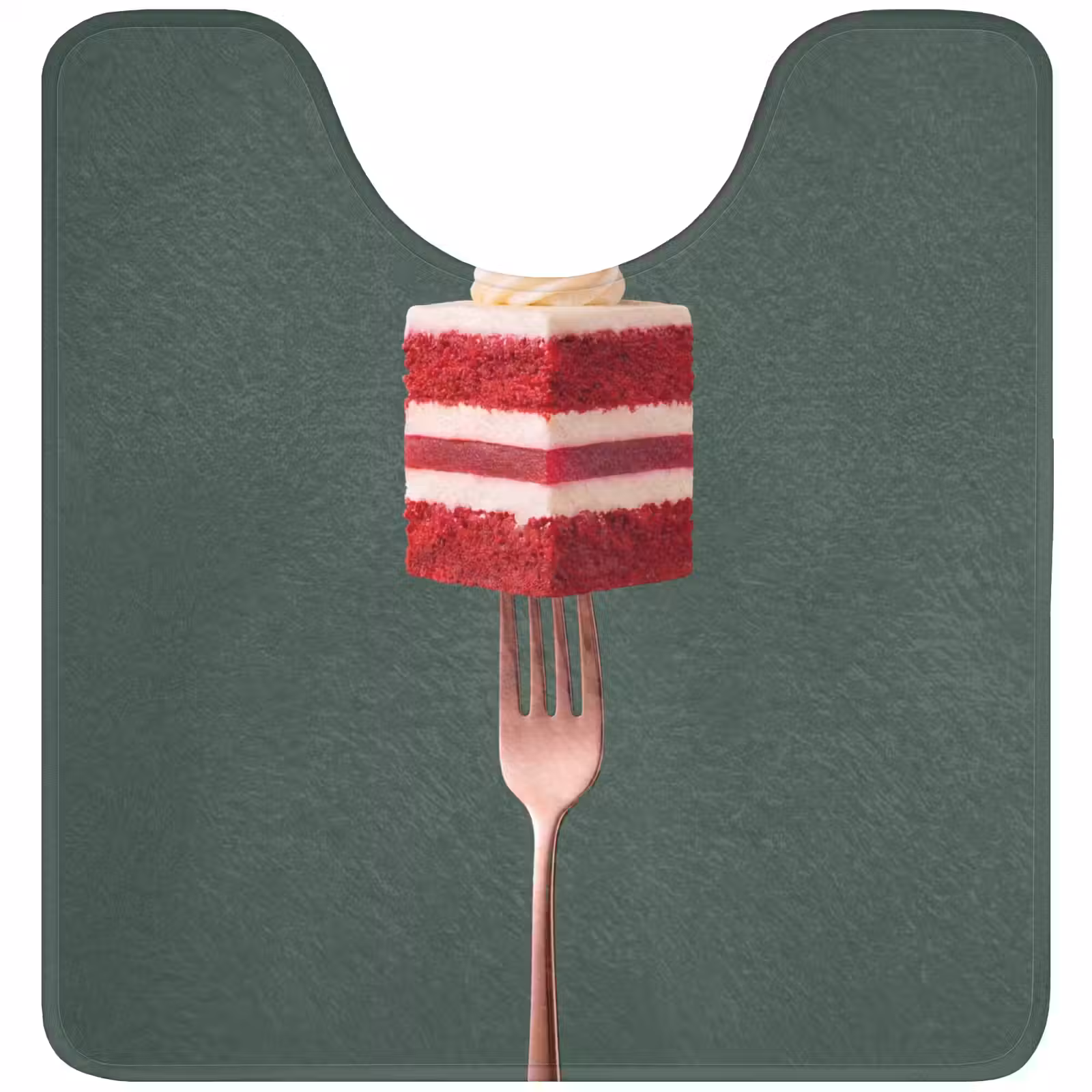 Wc Mat - Cake - Vork - Rood — 1