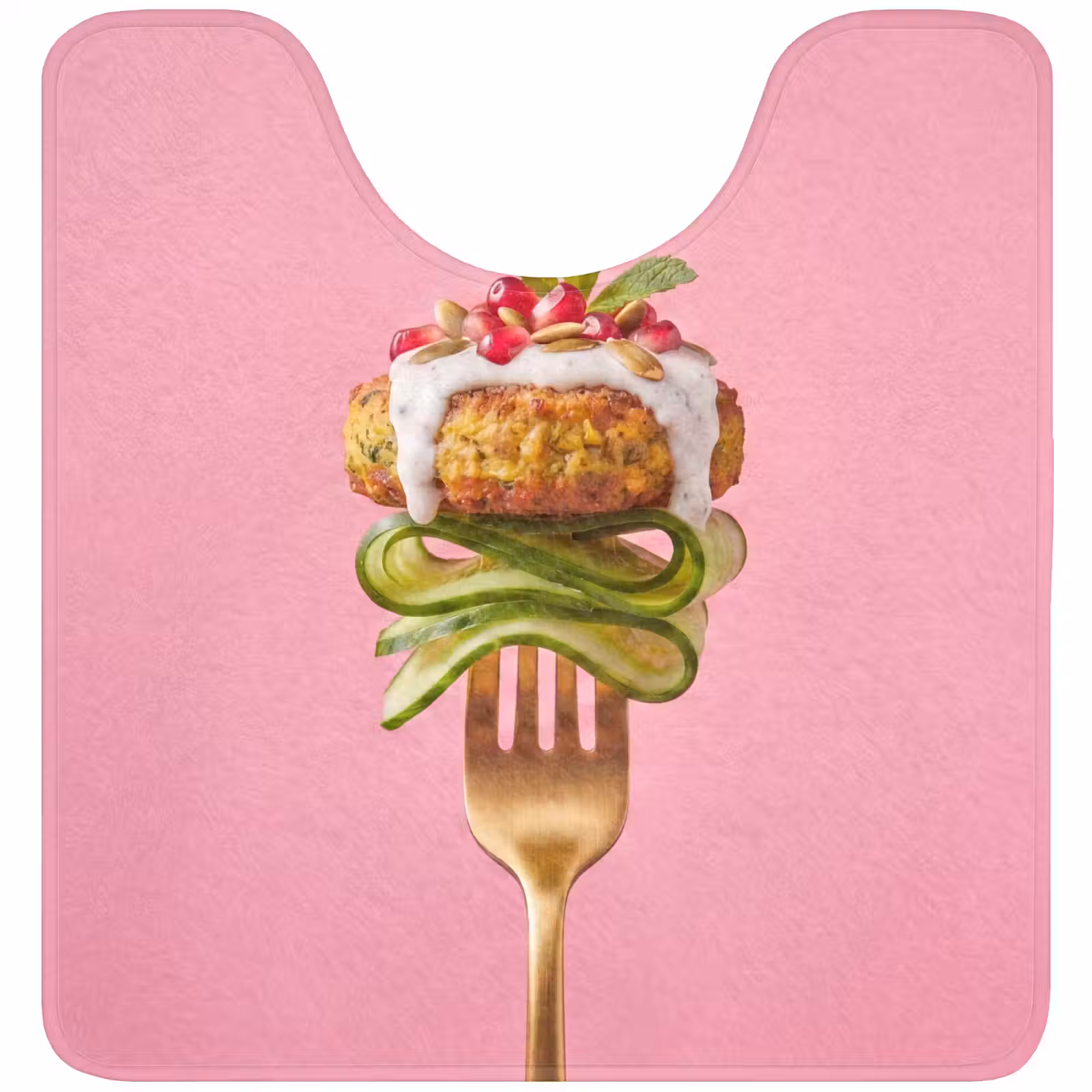 Wc Mat - Eten - Vork - Roze — 1