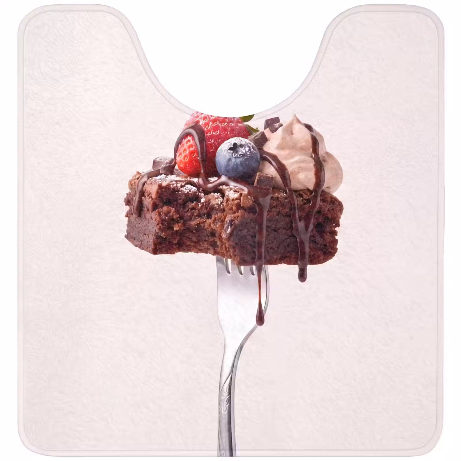 Wc Mat - Vork - brownie - aardbei — 1
