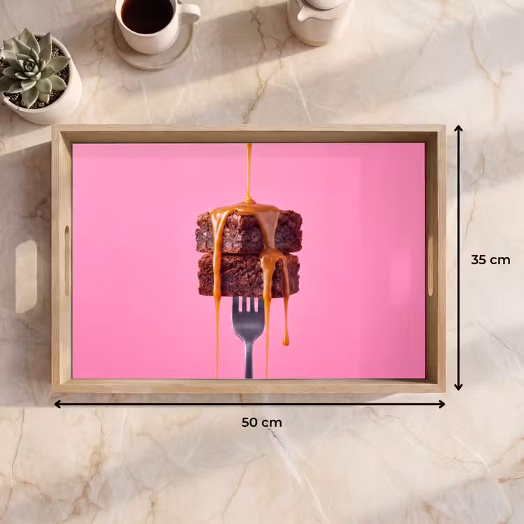 Dienblad - Brownie - Karamel - Eten — 9