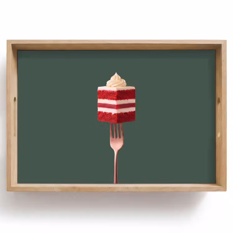 Dienblad - Cake - Vork - Rood — 1