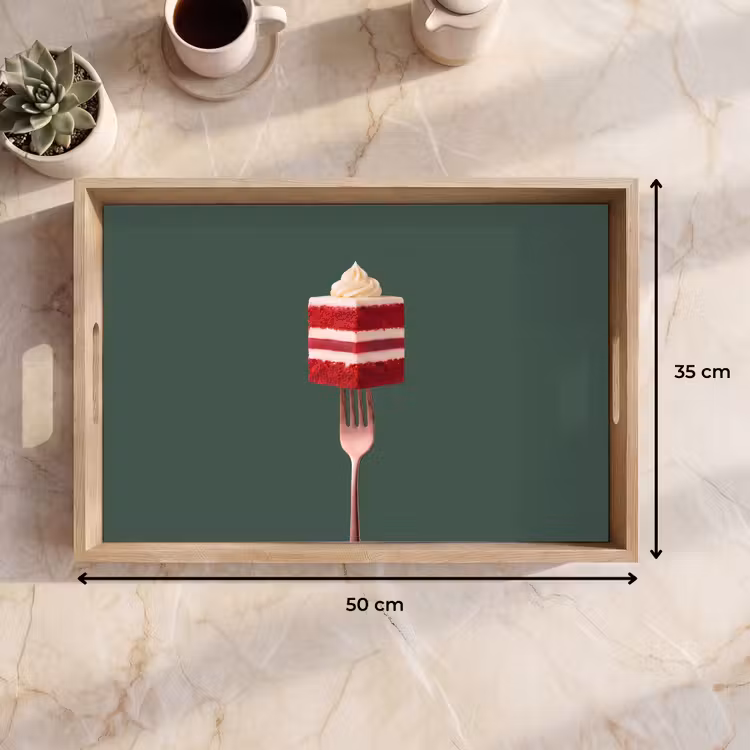Dienblad - Cake - Vork - Rood — 9