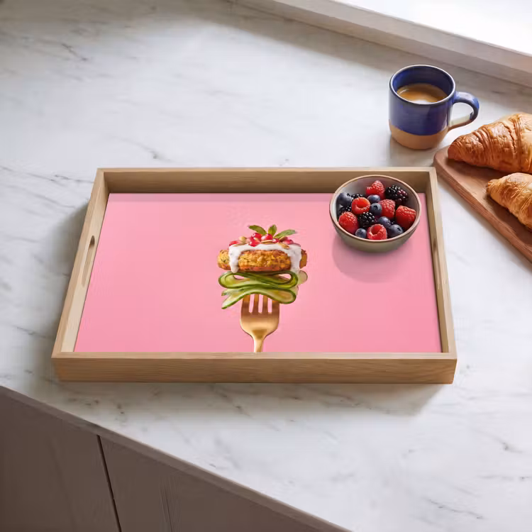 Dienblad - Eten - Vork - Roze — 4